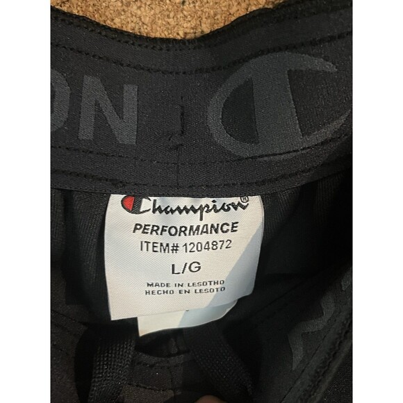 Champion Men's Open Bottom Jersey Pants #1204872 NWT Black Size L Zip Pocket - Picture 5 of 9